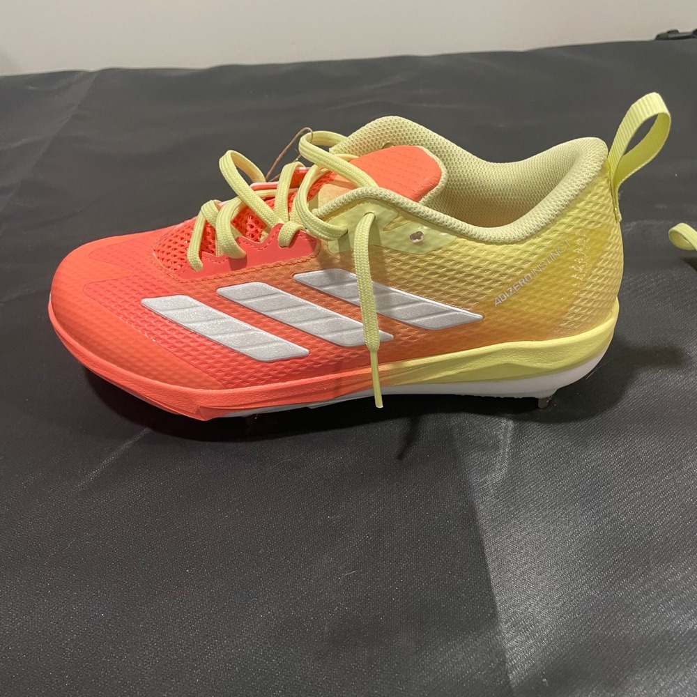 Adidas Adizero Instinct 2.0 Metal Softball Cleats Candy Red Yellow KI5715 Mens 8